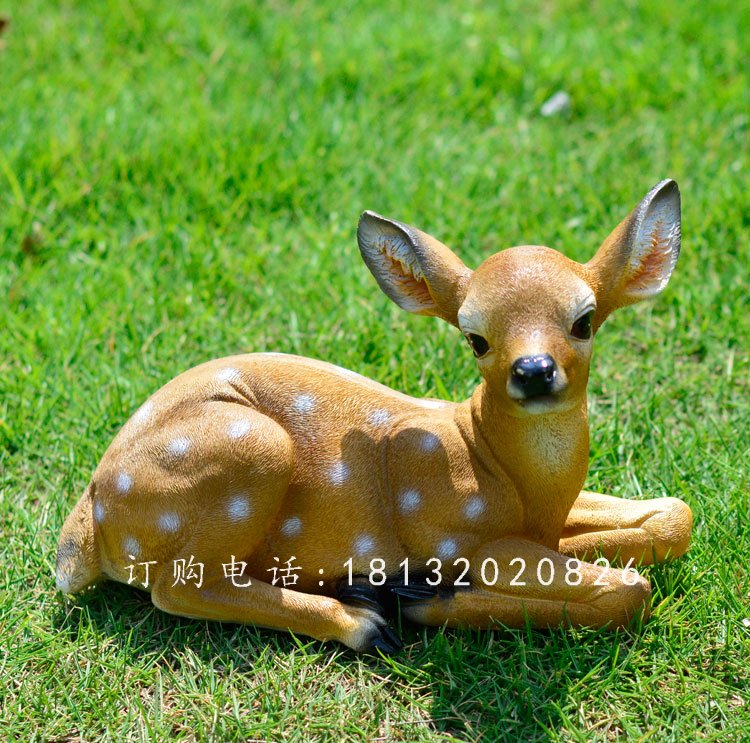 玻璃鋼小鹿,玻璃鋼仿真動物雕塑