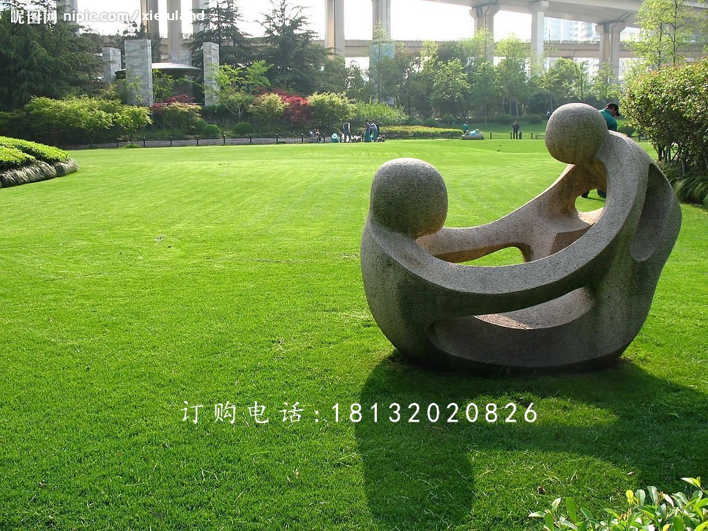 抽象人物石雕，公園抽象人物石雕