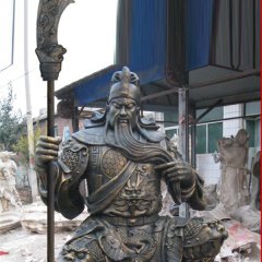持刀關(guān)公銅雕，坐著的關(guān)公銅雕
