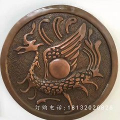 黃銅浮雕，古代神獸銅浮雕