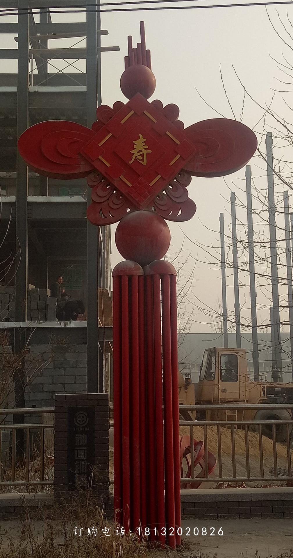 不銹鋼中國結(jié)雕塑,公園景觀不銹鋼雕塑 (1)