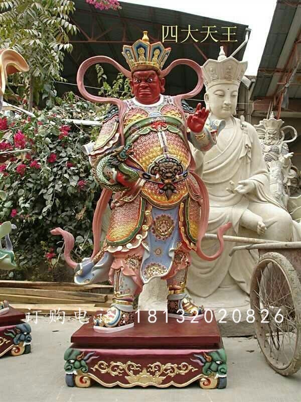 玻璃鋼四大天王，玻璃鋼彩繪雕塑 (1)