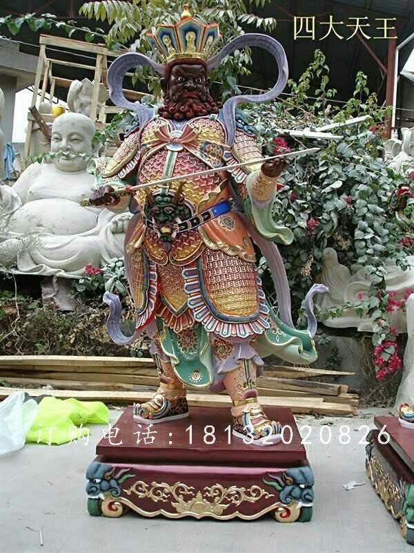 玻璃鋼四大天王，玻璃鋼彩繪雕塑 (2)