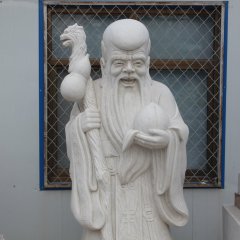 漢白玉老壽星雕塑，石雕壽星公