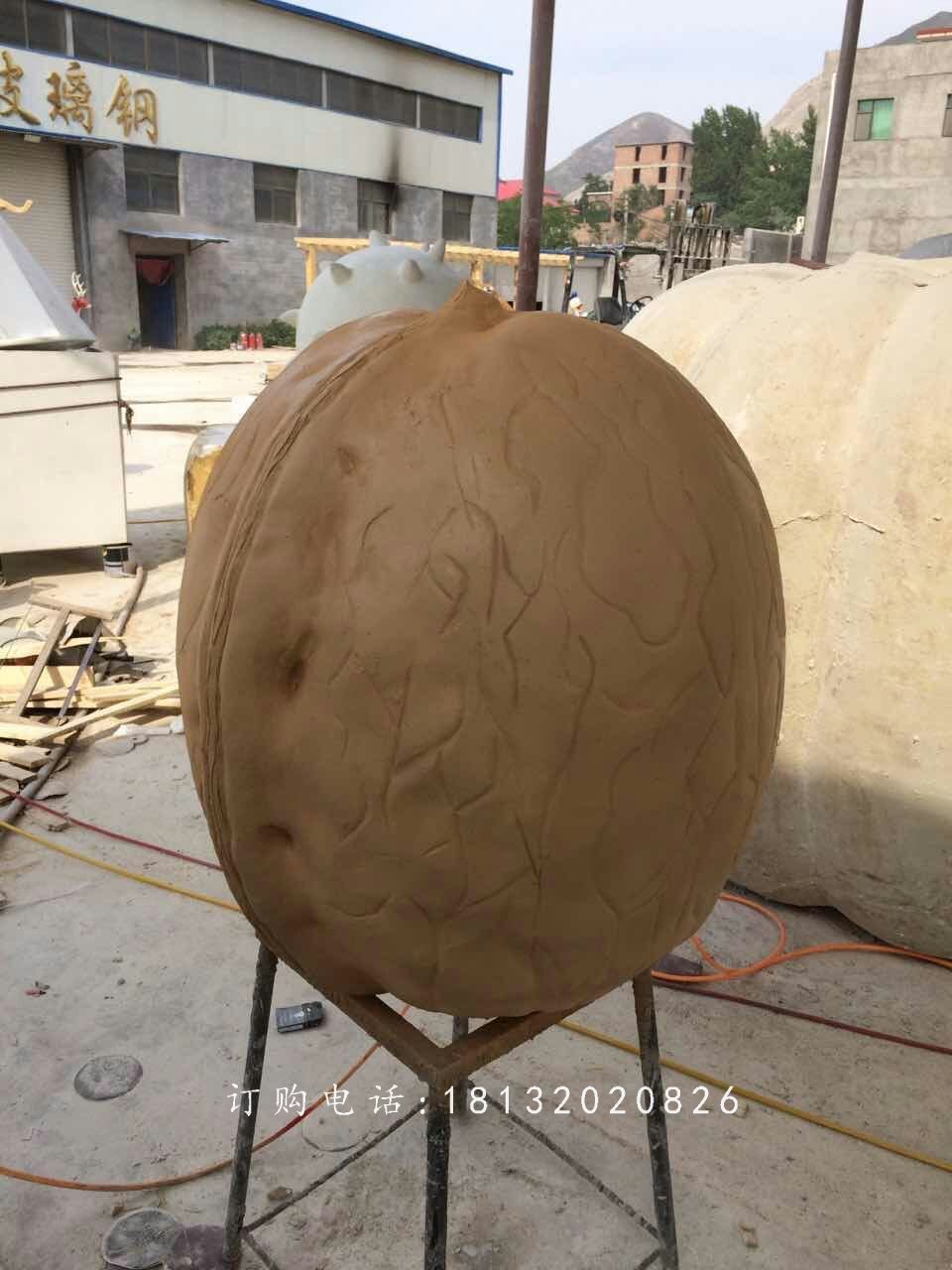 核桃雕塑，仿真玻璃鋼雕塑 (1)