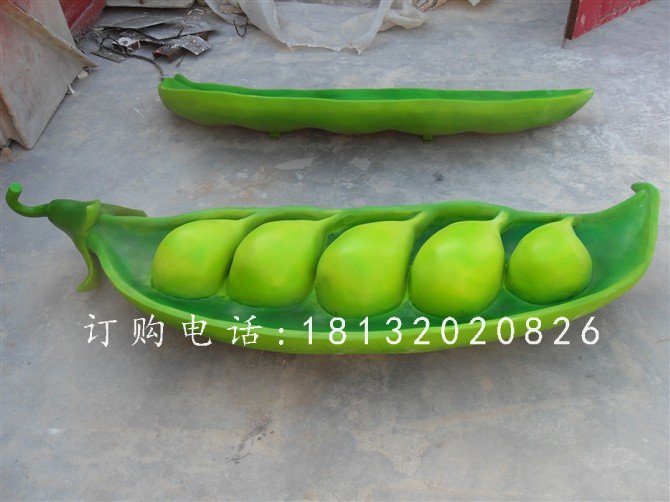 豌豆雕塑，仿真植物玻璃鋼雕塑 (4)