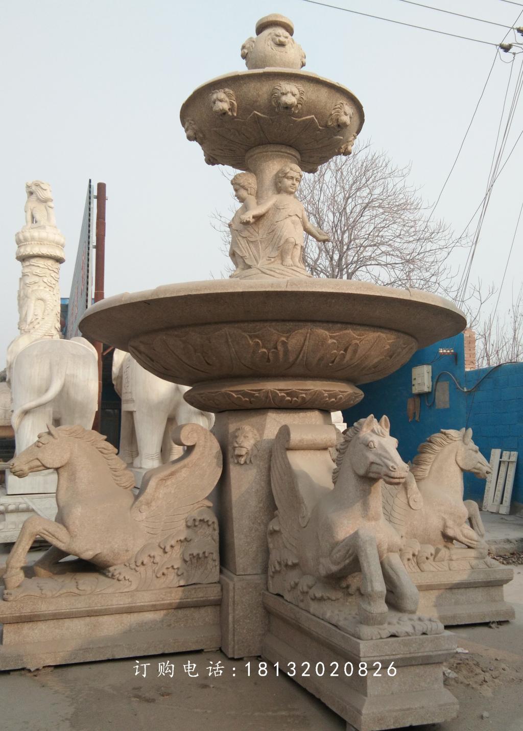 石雕噴泉，歐式噴泉，大理石噴泉