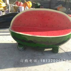 西瓜雕塑，玻璃鋼仿真水果雕塑