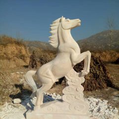 馬踏祥云石雕，廣場石雕馬
