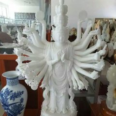 漢白玉千手觀音，佛像石雕
