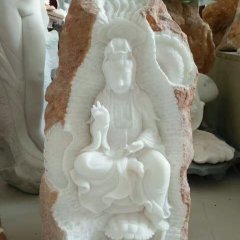 漢白玉石浮雕，佛像石浮雕