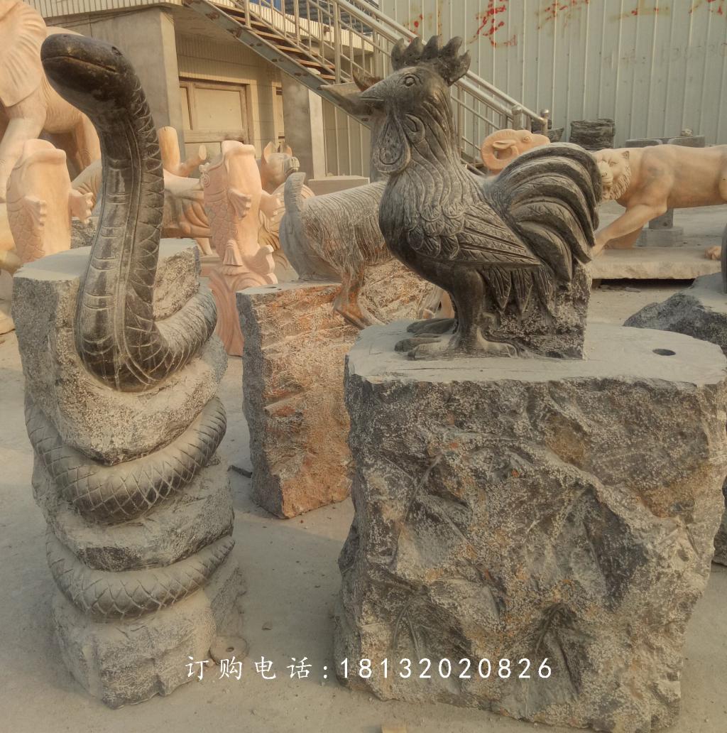 十二生肖石雕，公園仿古十二生肖石雕 (3)