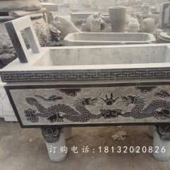 石雕香爐，青石香爐，寺廟方形香爐