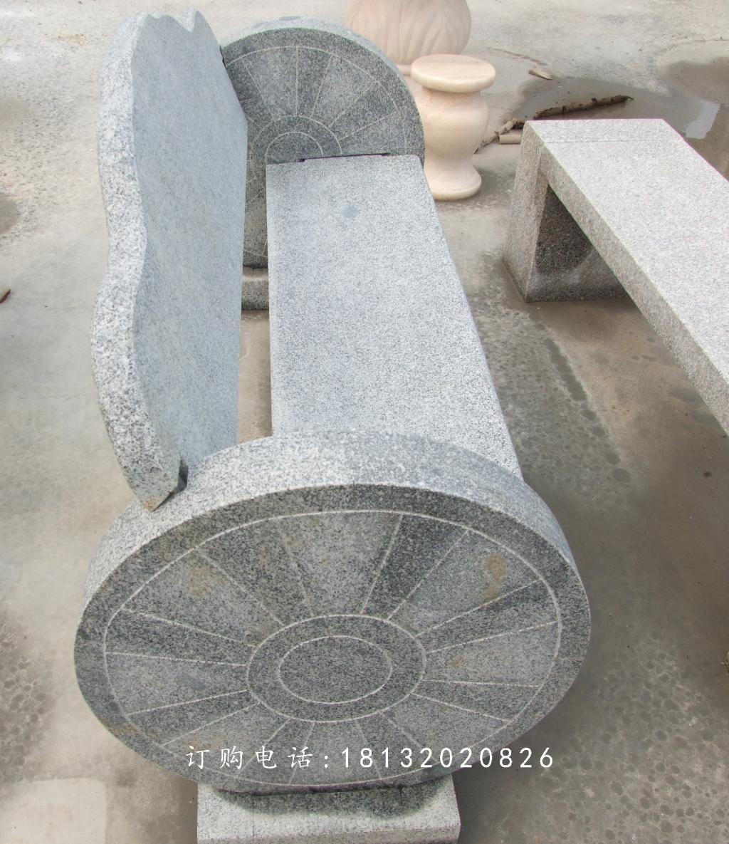 大理石椅子，公園長(zhǎng)椅石雕 (1)
