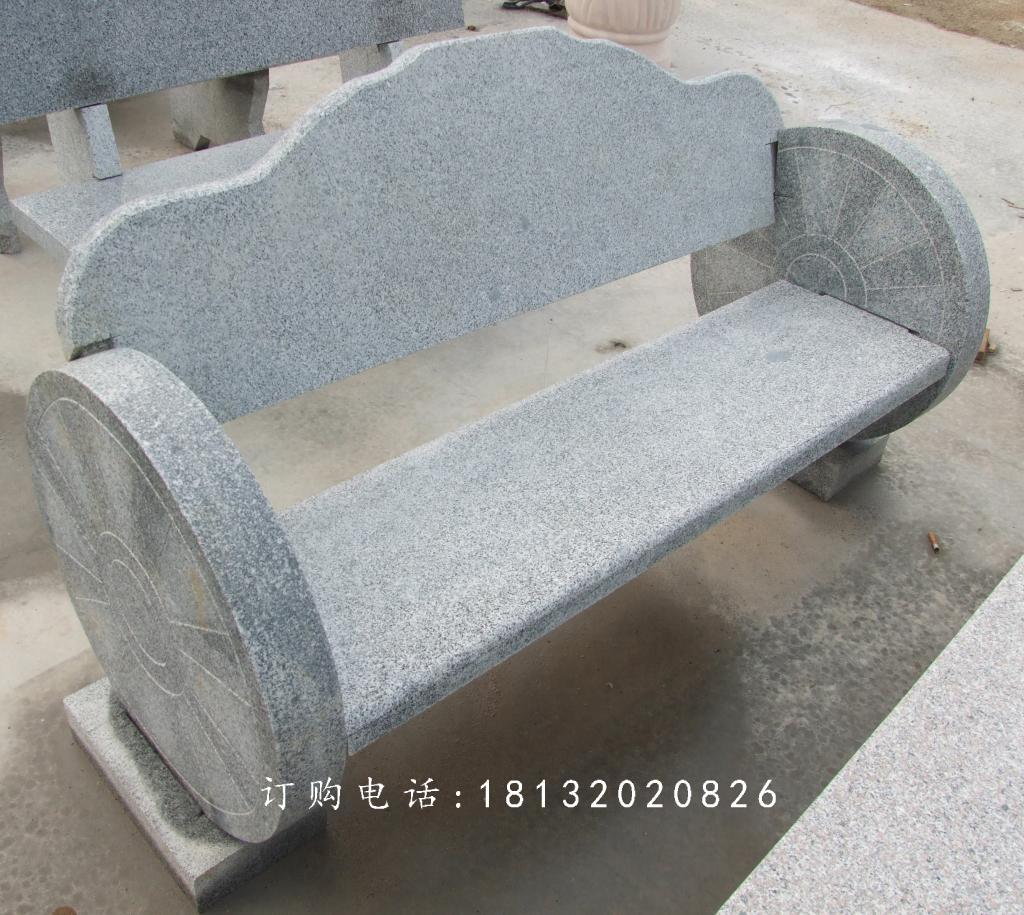 大理石椅子，公園長(zhǎng)椅石雕 (3)
