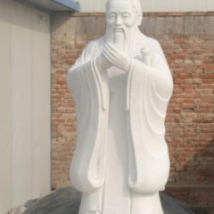 先師孔子石雕，漢白玉孔子雕塑