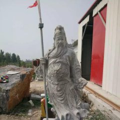 關(guān)公石雕，招財進寶石雕，古代名人石雕