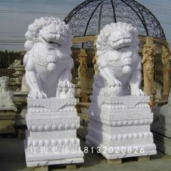 漢白玉獅子石雕，門口獅子雕塑