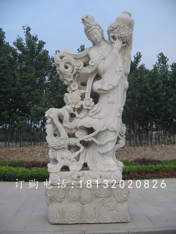 天女散花石雕，廣場(chǎng)景觀石雕