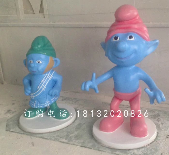 藍精靈雕塑，卡通玻璃鋼雕塑 (1)