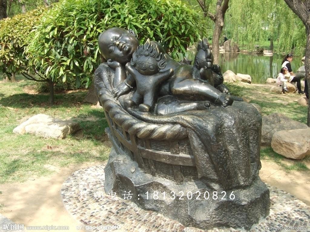嬰兒睡覺銅雕，廣場(chǎng)人物銅雕
