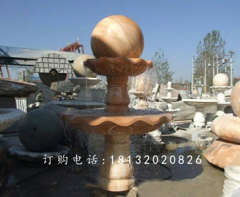 晚霞紅風(fēng)水球石雕,公園景觀石雕