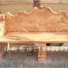 晚霞紅石雕椅，廣場景觀石雕