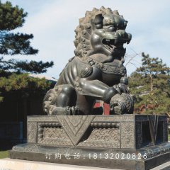 銅雕獅子，北京獅銅雕