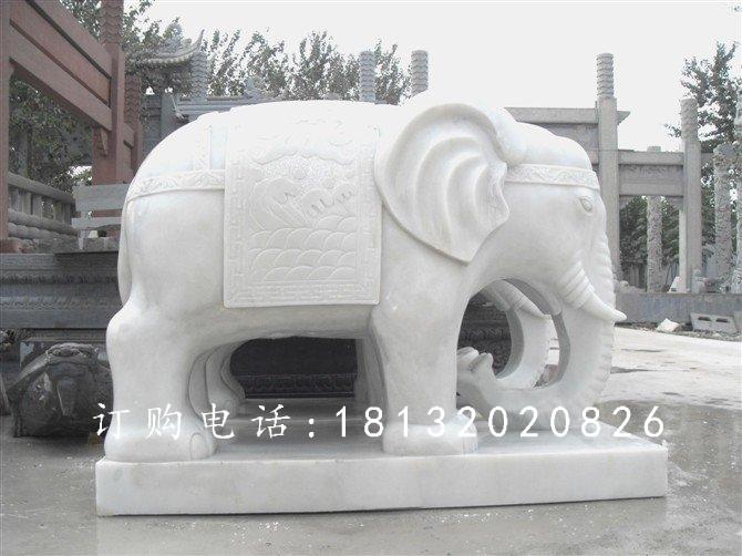 大象石雕，漢白玉大象雕塑 (2)1