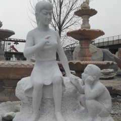 老師與學(xué)生雕塑，校園人物石雕