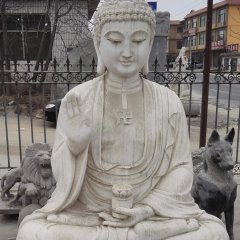 坐式如來佛雕塑，大理石佛像