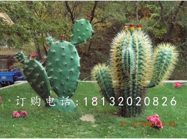 玻璃鋼仙人掌雕塑，玻璃鋼植物雕塑