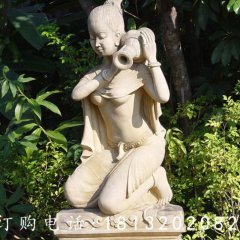 美女沐浴石雕，公園人物石雕