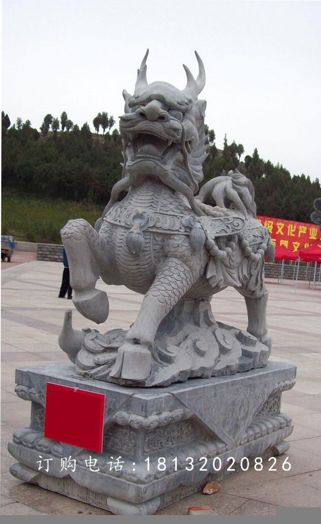 麒麟石雕,青石神獸石雕 (2)