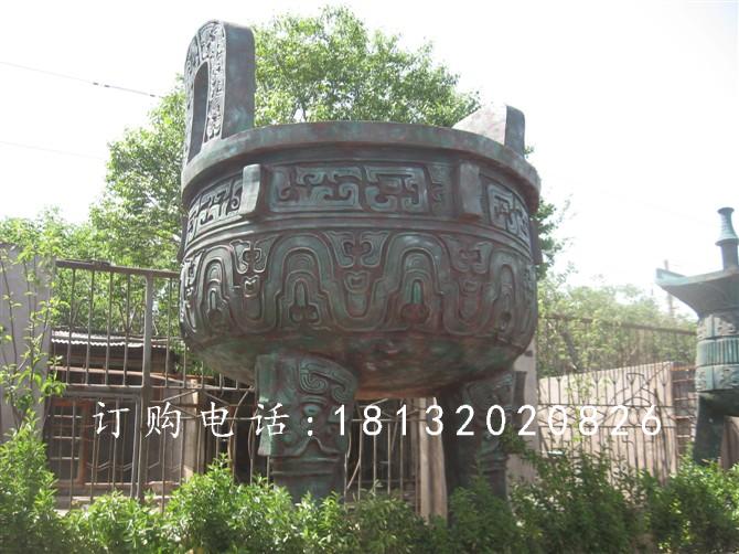 三足鼎雕塑，青銅鼎雕塑 (2)