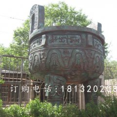 三足鼎雕塑，青銅鼎雕塑