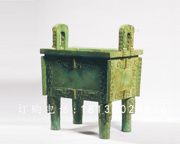 司母戊鼎銅雕，仿古青銅鼎