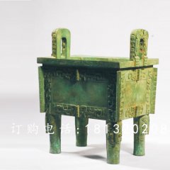 司母戊鼎銅雕，仿古青銅鼎