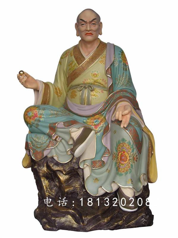 玻璃鋼十八羅漢雕塑，玻璃鋼彩繪佛像雕塑 (4)