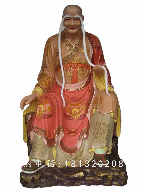 玻璃鋼十八羅漢雕塑，玻璃鋼彩繪佛像雕塑 (5)