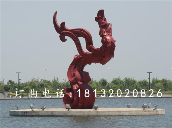 不銹鋼抽象鳳凰雕塑,廣場(chǎng)抽象雕塑