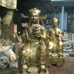 財(cái)神銅雕，文財(cái)神銅雕