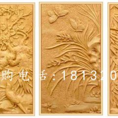 砂巖浮雕，梅蘭竹菊石浮雕