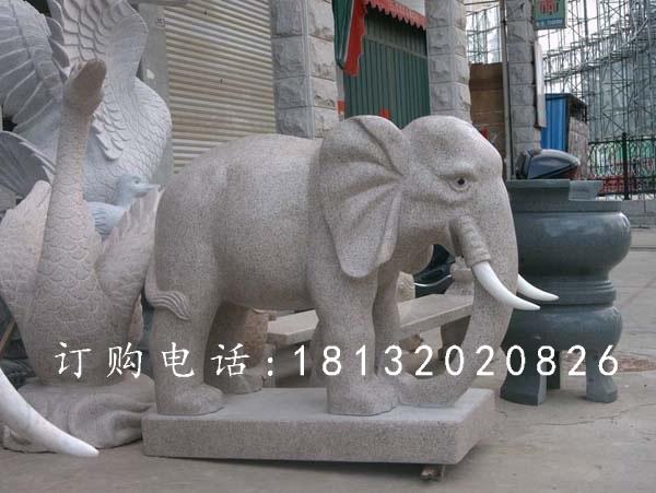 大理石小象,公園動物石雕
