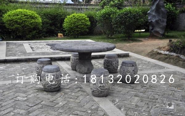 青石圓桌圓凳,仿古石桌凳