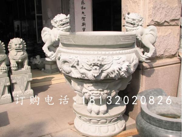石雕香爐，仿古三足香爐石雕