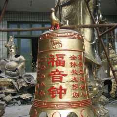 寺廟銅鐘，福音鐘銅雕