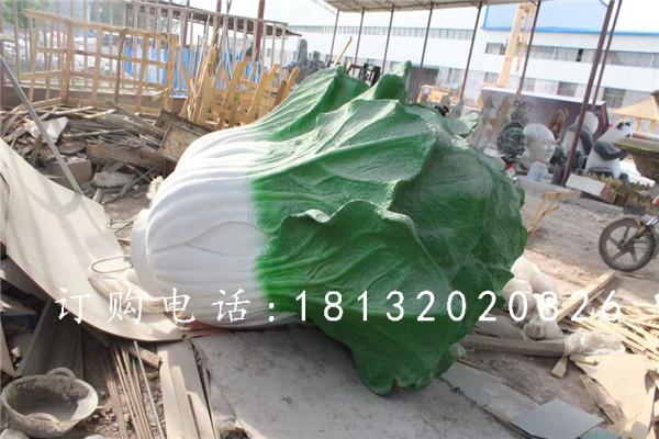 玻璃鋼白菜雕塑，玻璃鋼仿真蔬菜雕塑