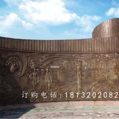 廣場(chǎng)大型銅浮雕，書卷銅浮雕