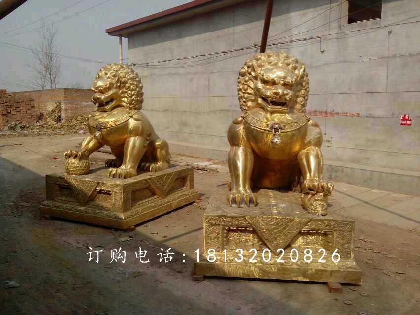 北京獅銅雕,廣場銅獅子雕塑